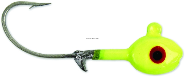 Picture of Got-Cha Grub Head, 1/2 Oz, 2/0 Hook, Chartreuse, 10/Pack