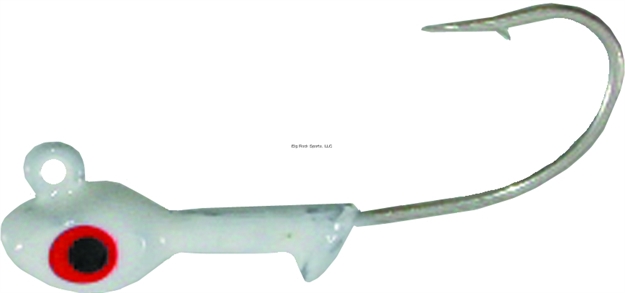 Picture of Got-Cha Grub Head, 1/4 Oz, 1/0 Hook, White, 100/Pack