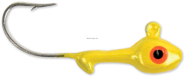 Picture of Got-Cha Grub Head, 1/8 Oz, #1 Hook, Yellow, 10/Pack