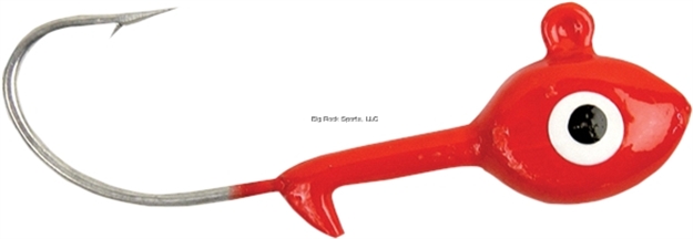 Picture of Got-Cha Grub Head, 1/8 Oz, SZ 1 Hook, Red, 8/Pack