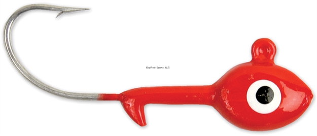 Picture of Got-Cha Grub Head, 3/8 Oz, 2/0 Hook, Red, 10/Pack