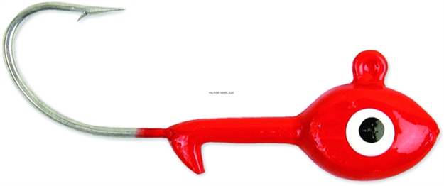 Picture of Got-Cha Grub Head, 3/8 Oz, 2/0 Hook, Red, 100/Pack