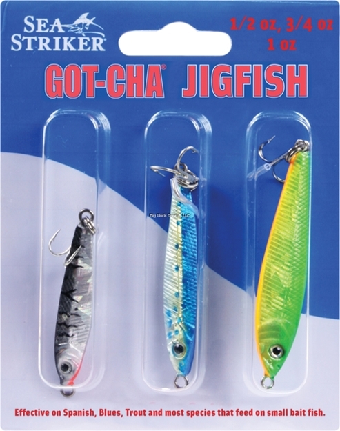 Picture of Got-Cha Jigfish Kit , 3 Per Pack, Includes Jf12-Bts, Jf34-Bys, Jf1-Gco