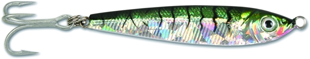 Picture of Got-Cha Jigfish Lure, 2 1/2", 1 Oz, #6 Treble Hook, Green/Silver Tiger
