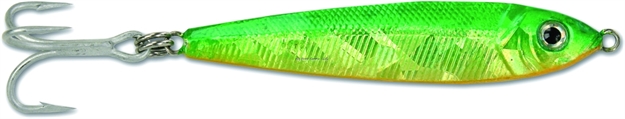 Picture of Got-Cha Jigfish Lure, 2", 1/2 Oz, #8 Treble Hook, Green/Chartreuse/Orange