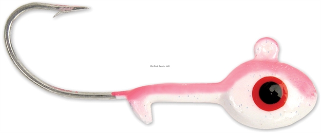 Picture of Got-Cha Multi-Color Grub Head, 1/2 Oz, 2/0 Hook, White/Pink, 7/Pack