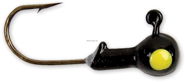Picture of Got-Cha Round Jig Head, 1/8 Oz, SZ 1 Hook, Black, 10/Pack