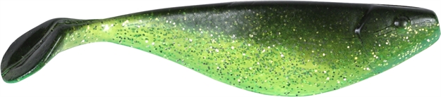 Picture of Got-Cha Shad Body, 3", Chartreuse Silver Flake/Black Back, 15/Pack