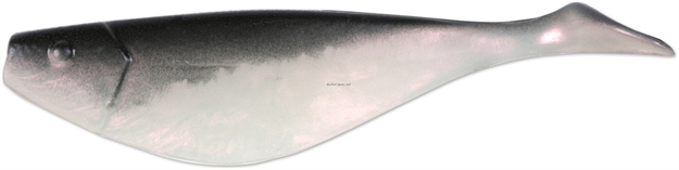 Picture of Got-Cha Shad Body, 4", White Pearl/Black Back, 10/Pack
