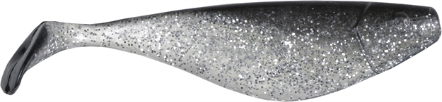Picture of Got-Cha Shad Body, 6", Clear Silver Flake/Black Back, 5/Pack