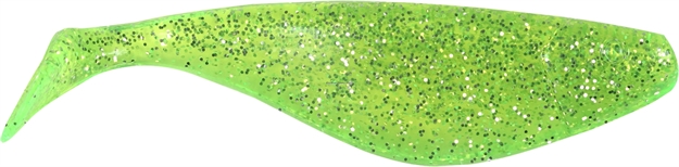 Picture of Got-Cha Shad Body, 9", Chartreuse/Silver Flake, 25/Pack