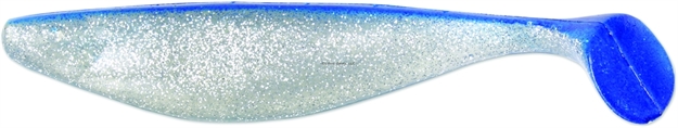 Picture of Got-Cha Shad Body, 9", Clear Silver Flake/Blue Back, 25/Pack