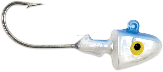 Picture of Got-Cha Shad Head, 1 Oz, 5/0 Hook, Pearl/Blue Back, 5/Pack