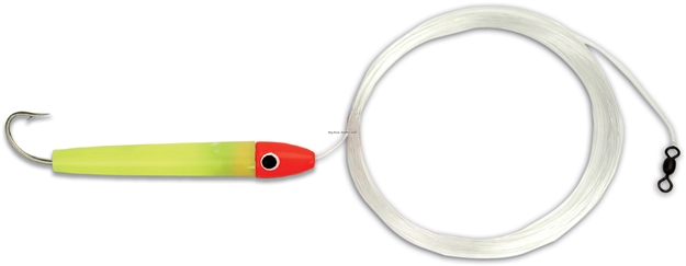 Picture of Got-Cha Troll Rig, 2/0 SS Hook, 18 FT 30 LB Mono Leader, Fluorescent Red/Chartreuse