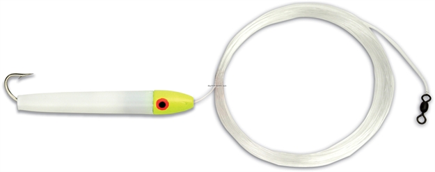 Picture of Got-Cha Troll Rig, 2/0 SS Hook, 18 FT 30 LB Mono Leader, Fluorescent Yellow/White