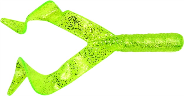Picture of Got-Cha Twintail Grub, 4", Chartreuse Flake, 10/Pack