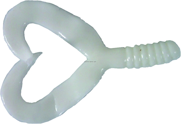 Picture of Got-Cha Twintail Grub, 4", White, 10/Pack