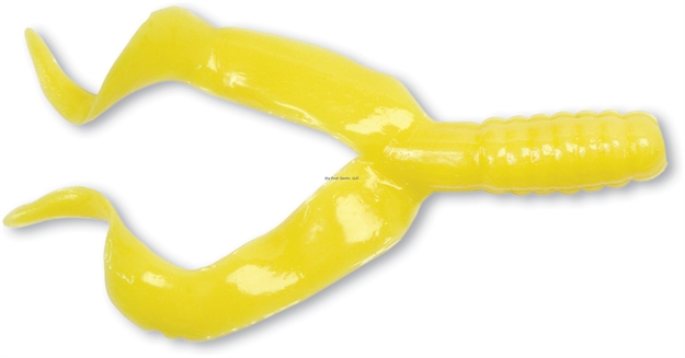 Picture of Got-Cha Twintail Grub, 4", Yellow, 10/Pack