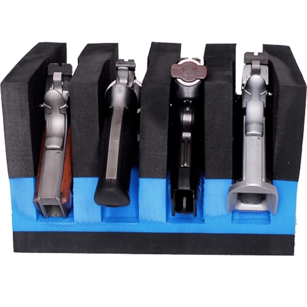 Picture of Goutdoors, Inc. 4 Pistol Soft Cradle Holder,Black/Blue, Horizontal Format GPS-F400CR 856056002495