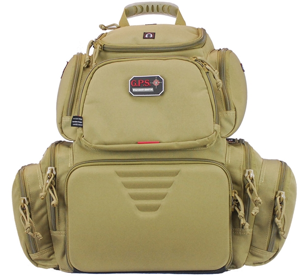 Picture of Gps, Llc. Handgunner Backpack W/Cradle For 4 Handguns, Tan GPS-1711BPT 819763010849