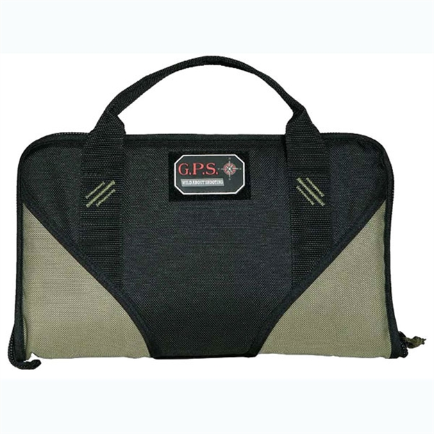 Picture of Gps Bags 1485Pcmf Memory Foam Pistol Case Large Size W/ Lockable Zippers Mag Storage Pockets & Black Finish Holds 1 Handgun GPS-1485PCMF 856056002983