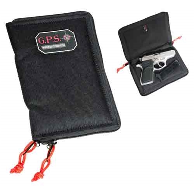 Picture of Gps Bags Gps865ps Pistol Sleeve  Medium Black Nylon With Locking Zippers & Thin Design Holds 1 Handgun GPS-865PS 819763010047