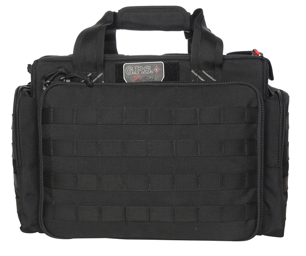 Picture of Gps Bags Gpst1714lrb Tactical  Black 1000D Nylon Teflon Coating With Foam Cradle Holds 5 Handguns,  Storage Pockets & Handgun Sleeve Includes Ammo Dump Cups GPS-T1714LRB 819763012232