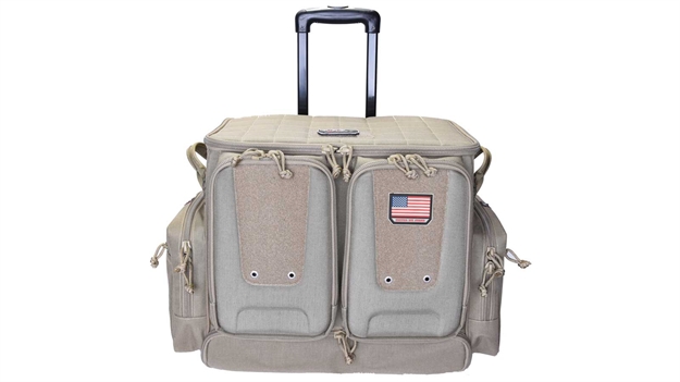 Picture of Gps Bags T2112rob Rolling Tactical Tan 1000D Nylon Teflon Coating With Foam Cradle Holds 6 Handguns, Storage Pockets Holds 4 Additional Guns, Telescoping Handle & Atv Wheels GPS-T2112ROBT 819763011952