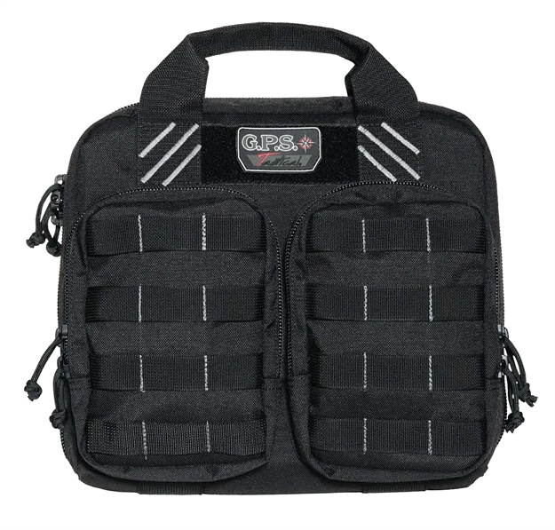 Picture of Gps Bags T1412pcb Tactical Double +2 Black 1000D Nylon Teflon Coating Holds 4 Handguns GPS-T1412PCB