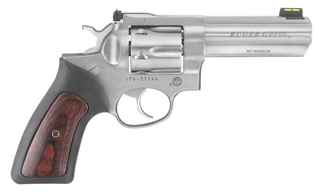 Picture of Ruger Gp100 357Mag Ss/Rub 4" Hiviz 1762 736676017621