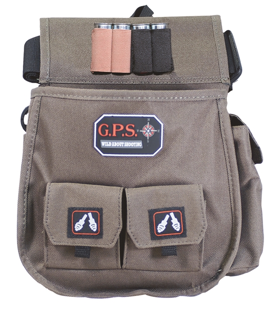 Picture of Gps Bags 1093Csp Deluxe Double Shotshell Pouch Olive Polyester Waist Mount 30-52" Belt GPS-1093CSP 856056002457