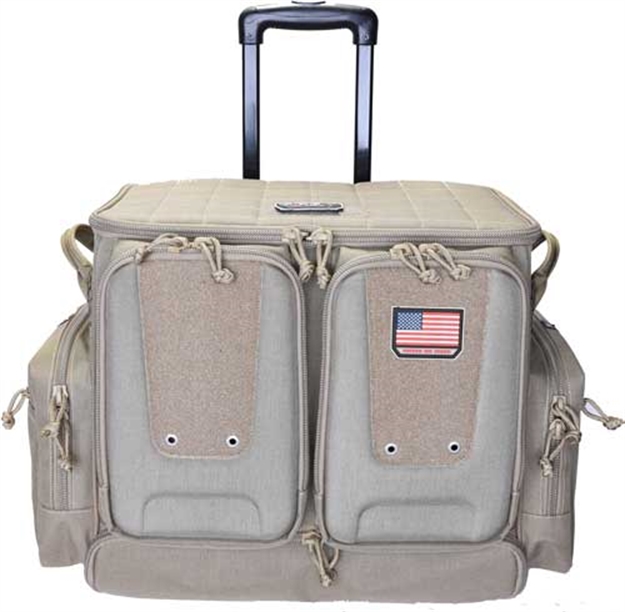 Picture of Gps, Llc. Tactical Rolling Range Bag Holds 10 Handguns Tan< GPS-T2112ROBT