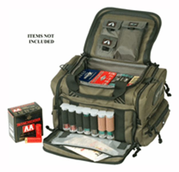 Picture of Gps Bags 1411Sc Sporting Clays  OD Green Nylon With Lockable Zippers, Storage Pockets, Pull-Out Rain Cover & Visual ID Storage System Holds 8-10 Shot Shell Boxes GPS-1411SC 856056002129