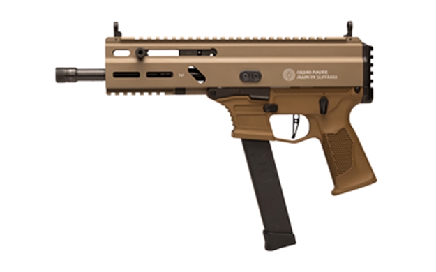 Picture of Grand Power 810091156155 Sp9a3g Stribog 9Mm Luger 30+1 8" Black Threaded Barrel, M-Lok Handguard, Flat Dark Earth Cerakote Aluminum/Polymer Receiver W/Picatinny Rail, Fde Polymer Grip, Ambidextrous GRP810091156155
