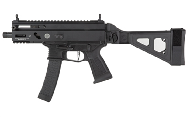 Picture of Grand Power 810091152836 Stribog Sp9a35s 9Mm Luger 30+1 8" Black Picatinny Rail Receiver, SB Tactical Brace, Black Polymer Grip SP9A3S-SB