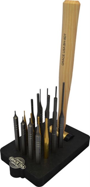 Picture of Grace Usa Usa 17 Piece Ar15 Punch & Hammer Set W/Bench Block GRAR1517BB 731940217844