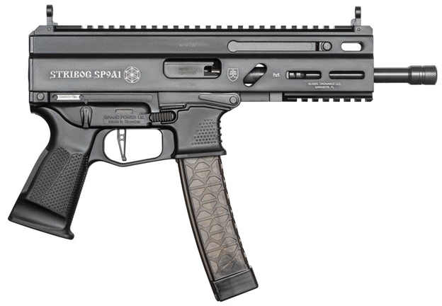 Picture of Grand Power 8588005808378 Sp9a1 Stribog 9Mm Luger 30+1 8" Black Threaded Barrel, M-Lok Handguard, Black Aluminum Picatinny Rail Receiver, Black Polymer Grip, Thread Protector GPSP9A1