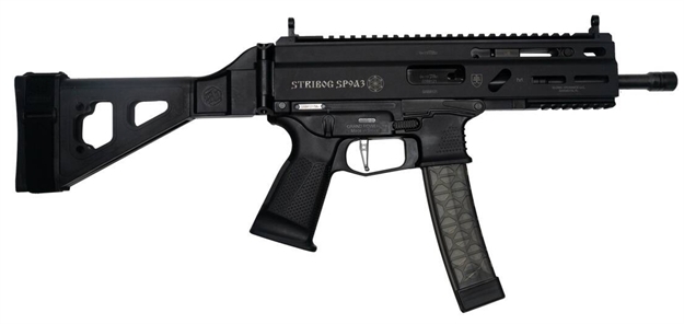 Picture of Grand Power 850003223117 Stribog Sp9a3 9Mm Luger 30+1 Black SB Tactical Brace SP9A3-SB
