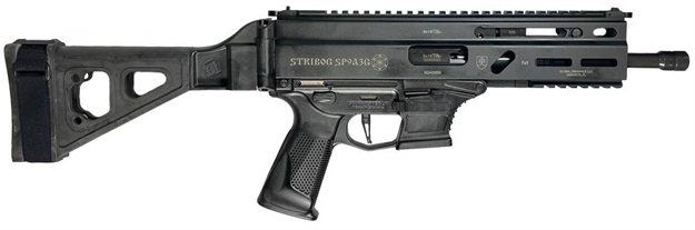 Picture of Grand Power 810091152850 Stribog Sp9a3g 9Mm Luger 8" Black, SB Tactical Brace SP9A3G-SB