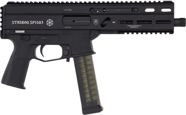 Picture of Grand Power 810091157152 Sp10a3 Stribog 10Mm Auto 20+1 8" Black Threaded Barrel, Black Aluminum Picatinny Rail Receiver, Rear Picatinny Rail, Black Polymer Grip, Thread Protector GRP810091157152 -