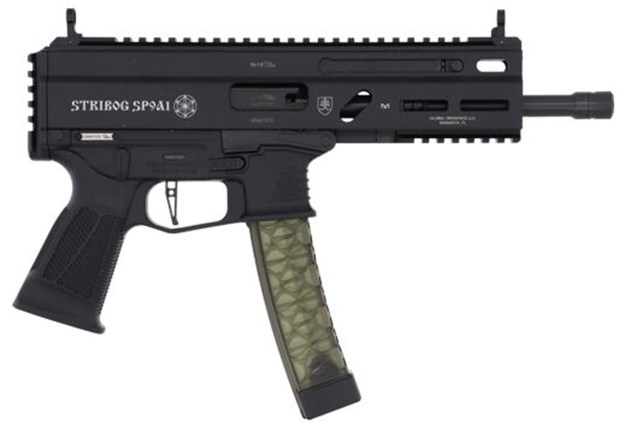 Picture of Grand Power 8588005808378 Sp9a1 Stribog 9Mm Luger 30+1 8" Black Threaded Barrel, M-Lok Handguard, Black Aluminum Picatinny Rail Receiver, Black Polymer Grip, Thread Protector GPSP9A1