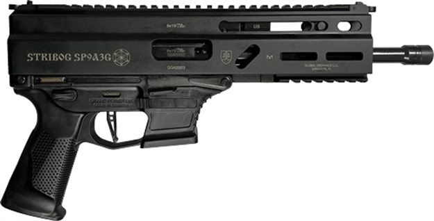 Picture of Grand Power 8588005808545 Sp9a3g Stribog 9Mm Luger 30+1 8" Black Threaded Barrel, M-Lok Handguard, Black Hardcoat Anodize Aluminum/Polymer Receiver W/Picatinny Rail, Black Polymer Grip, Ambidextrous GRP8588005808545 -