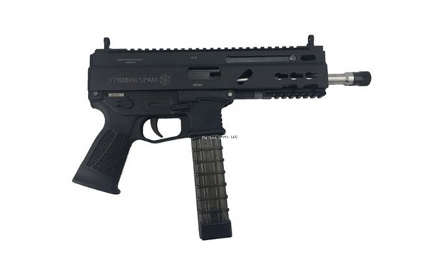 Picture of Grand Power 8588005808378 Sp9a1 Stribog 9Mm Luger 30+1 8" Black Threaded Barrel, M-Lok Handguard, Black Aluminum Picatinny Rail Receiver, Black Polymer Grip, Thread Protector GPSP9A1 -
