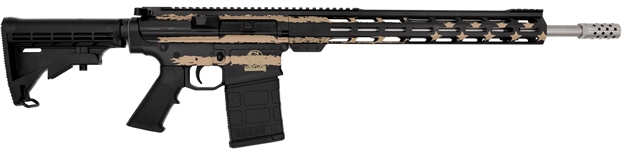 Picture of Great Lakes Firearms & Ammo Ar10 Rifle 308 Win 18" S/S Bbl Desert Flag 10-Rds GL10308SS F-DST