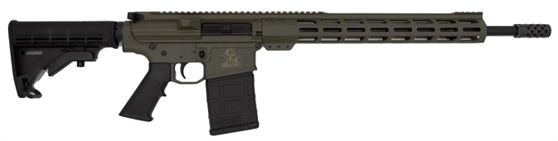 Picture of Great Lakes Firearms & Ammo Ar10 Rifle 308 Win 18" Nitride Bbl 10-Shot OD Green GL10308 ODG