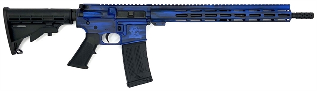 Picture of Great Lakes Firearms & Ammo Ar15 Battleworn 223 Wylde 16" Nit Bbl Royal Blue GL15223 B-RYB