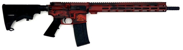Picture of Great Lakes Firearms & Ammo Ar15 Battleworn 223 Wylde 16" Nit Bbl Lipstick Red GL15223 B-LRD