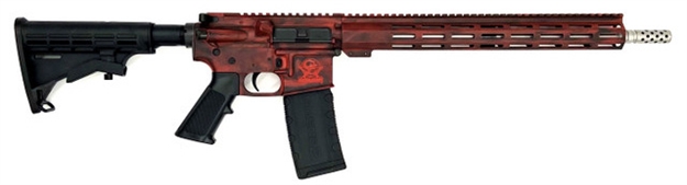 Picture of Great Lakes Firearms & Ammo Ar15 Battleworn 223 Wylde 16" S/S Bbl Lipstick Red< GL15223SS B-LRD 638457789522