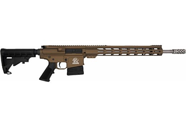 Picture of Great Lakes Firearms Gl10308ssbrz Glfa  308 Win 10+1 18" Stainless Threaded Barrel, Bronze Cerakote Picatinny Rail Aluminum Receiver, 6 Position Mil-Spec Black Synthetic Stock, Mil-Spec Polymer Grip GL10308SS BRZ
