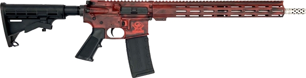 Picture of Great Lakes Firearms & Ammo Ar15 Battleworn 223 Wylde 16" S/S Bbl Lipstick Red< GL15223SS B-LRD